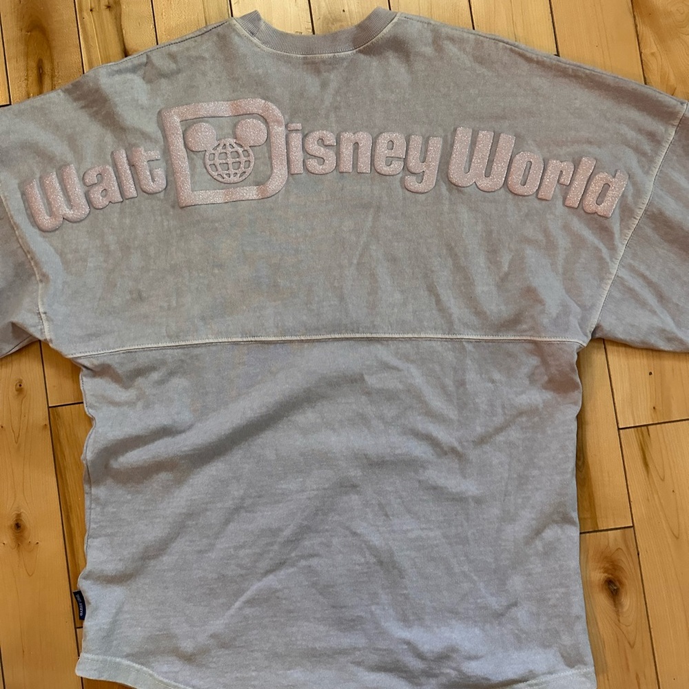 Walt Disney World 1971 Spirit Jersey. Gray Sweatshirt with Embroidered Logo